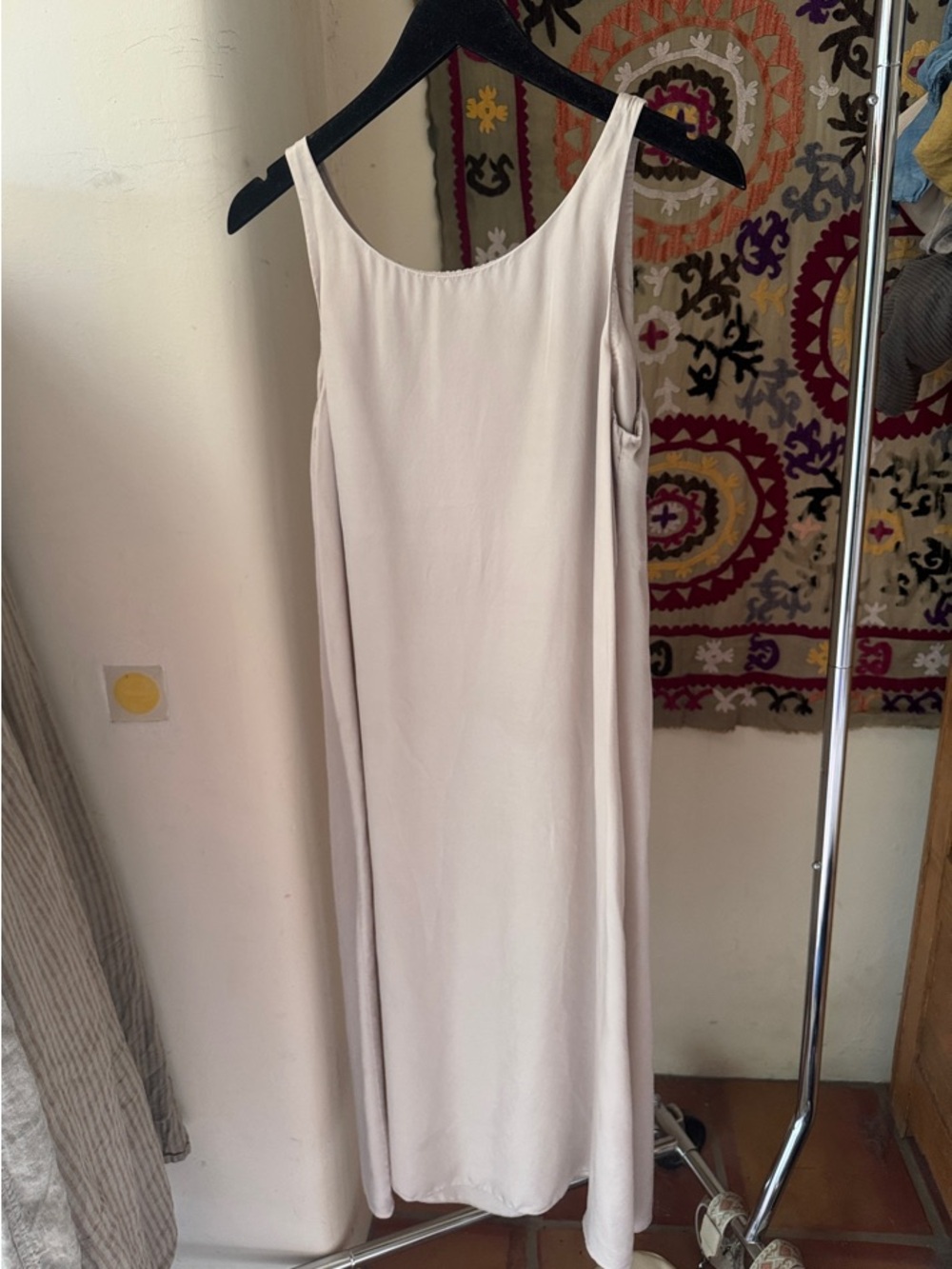 Minimal Cream Maxi Slip Dress